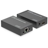 Digitus HDMI IP Extender Sæt, HDMI-udvidelse forlænger Sort