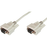 Digitus Serielt datatransfer tilslutningskabel, D-Sub9 (stikdåse) > D-Sub9 (stikdåse) Beige