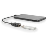 Digitus USB 2.0 adapter, Micro USB stik 90° > USB-A stikdåse Sort