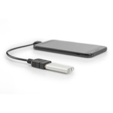 Digitus USB 2.0 adapter, Micro USB stik 90° > USB-A stikdåse Sort