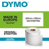 Dymo LW - Ekstra store forsendelsesetiketter - 104 x 159 mm - S0904980 Hvid, Selvklæbende printeretiket, Papir, Permanent, Rektandel, LabelWriter