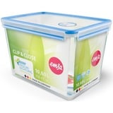 Emsa 508549 enhed til madopbevaring Rektangulær Kasse Transparent 2 stk, Boks gennemsigtig/Blå, Kasse, Rektangulær, Transparent, Tyskland, 225 mm, 330 mm