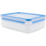 Emsa 508556 enhed til madopbevaring Firkant Container 1 L Transparent 1 stk, Boks gennemsigtig/Blå, Container, Firkant, 1 L, Transparent, Polypropylen (PP), Termoplastisk elastomer (TPE), Polypropylen (PP)/termoplastisk elastomer (TPE)