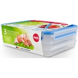 Emsa 508556 enhed til madopbevaring Firkant Container 1 L Transparent 1 stk, Boks gennemsigtig/Blå, Container, Firkant, 1 L, Transparent, Polypropylen (PP), Termoplastisk elastomer (TPE), Polypropylen (PP)/termoplastisk elastomer (TPE)