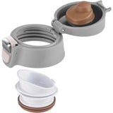 Emsa Light Mug 400 ml Sølv, Thermo mug Sølv, Sølv, Rustfrit stål, Polypropylen (PP), 400 ml, 6,6 cm, 196 mm