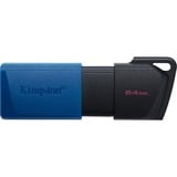 Kingston DataTraveler 64 GB USB 3.2 Gen 1 Exodia M (sort + blå) - 2 stk., USB-stik Blå/Sort, 64 GB, USB Type-A, 3.2 Gen 1 (3.1 Gen 1), Glide, 20 g, Sort, Blå