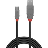 Lindy USB 2.0 Type A til Mini-B kabel, Anthra Line grå