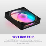 NZXT F120 RGB, Sag fan Sort