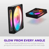 NZXT F120 RGB, Sag fan Sort