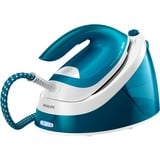 Philips GC6840/20 Dampstrygning station 2400 W 1,3 L DampGlid strygesål Blå, Hvid, Damp strygejern station benzin/Hvid, 2400 W, 360 g/min, DampGlid strygesål, 6 bar, 1,3 L, 120 g/min