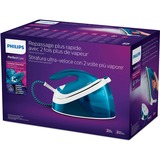 Philips GC6840/20 Dampstrygning station 2400 W 1,3 L DampGlid strygesål Blå, Hvid, Damp strygejern station benzin/Hvid, 2400 W, 360 g/min, DampGlid strygesål, 6 bar, 1,3 L, 120 g/min