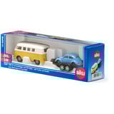 SIKU VW T1 with trailer and VW Beetle Bilmodelsæt Formonterede 1:50, Model køretøj Bilmodelsæt, Formonterede, 1:50, Ethvert køn, Metal, Plast, 3 stk