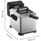 Tefal FR507D, Deep friture rustfrit stål/Sort