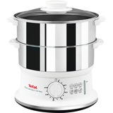 Tefal VC145 dampkoger 2 kurv(e) Fritstående Hvid, Rustfrit stål, Mad steamer rustfrit stål/Hvid, 2 kurv(e), Hvid, Rustfrit stål, Fritstående, Dreje, Front, Rustfrit stål