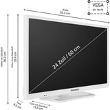 Telefunken XH24VP550M-W, LED-tv Hvid