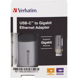 Verbatim 49146 dockingstation USB 3.2 Gen 1 (3.1 Gen 1) Type-C Sort, Sølv, Adapter Sølv/Sort, USB 3.2 Gen 1 (3.1 Gen 1) Type-C, Sort, Sølv, RJ-45, Metal, USB, 5 - 40 °C