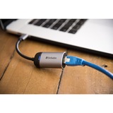 Verbatim 49146 dockingstation USB 3.2 Gen 1 (3.1 Gen 1) Type-C Sort, Sølv, Adapter Sølv/Sort, USB 3.2 Gen 1 (3.1 Gen 1) Type-C, Sort, Sølv, RJ-45, Metal, USB, 5 - 40 °C
