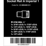 Wera Møtrik-magnetliste A Imperial 1 Sæt med topnøgleindsatser 1/4", tommer Sort/Grøn