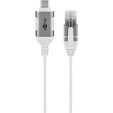 goobay Ethernet-adapterkabel USB-C 3.2 Gen2 > RJ-45, Slim Hvid