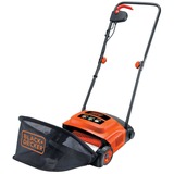 BLACK+DECKER GD300 Skubbe plæneklipper Vekselstrøm, Plænelufter Orange/Sort, Skubbe plæneklipper, 30 cm, 2 mm, 8 mm, 2 - 8 mm, 30 L