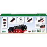 BRIO Battery-Operated Steaming Train, Spil køretøj Sort/Rød, Battery-Operated Steaming Train, Togmodel, Dreng, 3 stk, 0,3 År, Sort, Rød, Modeljernbane/tog