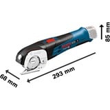 Bosch GUS 10,8 V-LI Professional 700 rpm Lithium-Ion (Li-Ion) Sort, Blå, Elektrisk saks Blå, without battery, without charger