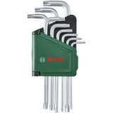 Bosch Sæt med sekskantede indvendige sekskantnøgler, 9 dele, Skruetrækker Grøn/Sort