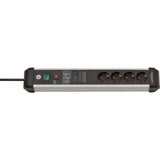 Brennenstuhl Premium-Protect-Line 1391010400, Strømskinne Sort/aluminium