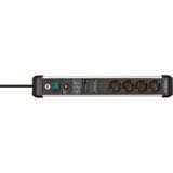 Brennenstuhl Premium-Protect-Line 1391010400, Strømskinne Sort/aluminium