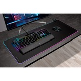 Corsair MM700 RGB Gaming musemåtte Sort, Gaming Mus pad Sort, Sort, Monokromatisk, Gummi, USB-drevet, Skridsikker bund, Gaming musemåtte