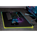 Corsair MM700 RGB Gaming musemåtte Sort, Gaming Mus pad Sort, Sort, Monokromatisk, Gummi, USB-drevet, Skridsikker bund, Gaming musemåtte