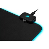 Corsair MM700 RGB Gaming musemåtte Sort, Gaming Mus pad Sort, Sort, Monokromatisk, Gummi, USB-drevet, Skridsikker bund, Gaming musemåtte
