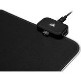 Corsair MM700 RGB Gaming musemåtte Sort, Gaming Mus pad Sort, Sort, Monokromatisk, Gummi, USB-drevet, Skridsikker bund, Gaming musemåtte