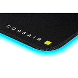 Corsair MM700 RGB Gaming musemåtte Sort, Gaming Mus pad Sort, Sort, Monokromatisk, Gummi, USB-drevet, Skridsikker bund, Gaming musemåtte