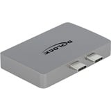 DeLOCK 64001 videokabel adapter 2 x USB Type-C 2 x DisplayPort Grå grå, 2 x USB Type-C, 2 x DisplayPort, Hanstik, Hunstik, Lige, Lige