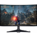 Dell AW3225QF, Gaming Skærm Hvid/Sort