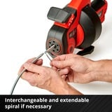 EINHELL Power X-Change Akku-Rohr-Reinigungsgerät TE-DA 18/760 Li-Solo, 18Volt, Rør rengørings apperat Rød/Sort