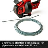 EINHELL Power X-Change Akku-Rohr-Reinigungsgerät TE-DA 18/760 Li-Solo, 18Volt, Rør rengørings apperat Rød/Sort