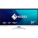 EIZO FlexScan EV3450XC-WT computerskærm 86,6 cm (34.1") 3440 x 1440 pixel UltraWide Quad HD LED Hvid, LED-skærm Hvid, 86,6 cm (34.1"), 3440 x 1440 pixel, UltraWide Quad HD, LED, 5 ms, Hvid