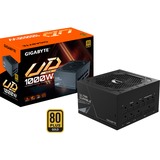 GIGABYTE UD1000GM enhed til strømforsyning 1000 W 20+4 pin ATX Sort, PC strømforsyning Sort, 1000 W, 100 - 240 V, 50/60 Hz, 15 - 6.5 A, Aktiv, 125 W