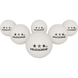 HUDORA Bordtennisbolde 3-stjernet, 6 stk. Hvid
