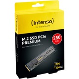 Intenso M.2 SSD PCIe Premium 250 GB PCI Express 3.0 NVMe, Solid state-drev 250 GB, M.2, 2100 MB/s