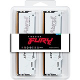 Kingston FURY FURY Beast 32 GB 6400 MT/s DDR5 CL32 DIMM (sæt med 2) White RGB EXPO, Hukommelse Hvid, 32 GB, 2 x 16 GB, DDR5, 288-pin DIMM, Hvid