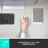 Logitech 910-006764, Mus Hvid/grå