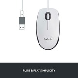 Logitech 910-006764, Mus Hvid/grå