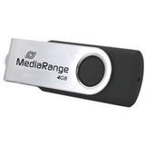 MediaRange USB 2.0 4GB, USB-stik Sort/Sølv