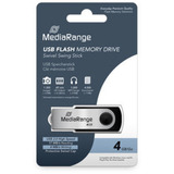 MediaRange USB 2.0 4GB, USB-stik Sort/Sølv