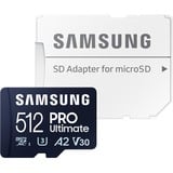 Samsung MB-MY512S 512 GB MicroSDXC UHS-I, Hukommelseskort mørkeblå, 512 GB, MicroSDXC, UHS-I, 200 MB/s, 130 MB/s, Class 3 (U3)