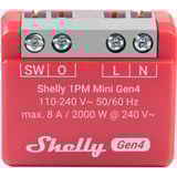 Shelly 1PM Mini Gen4, Relay Rød