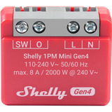 Shelly 1PM Mini Gen4, Stafetter Rød